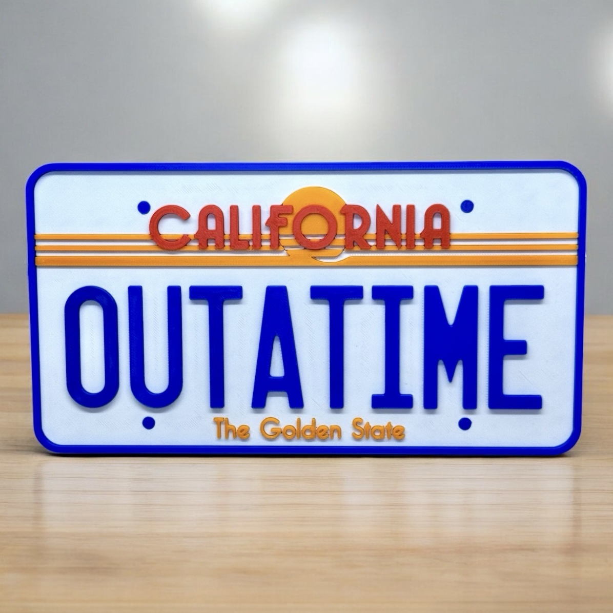 Matrícula 3D OUTATIME (Regreso al Futuro)