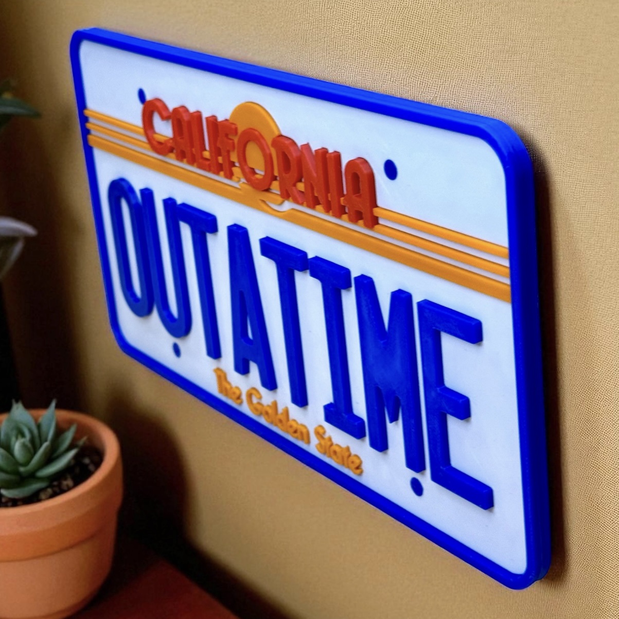 Matrícula 3D OUTATIME (Regreso al Futuro)