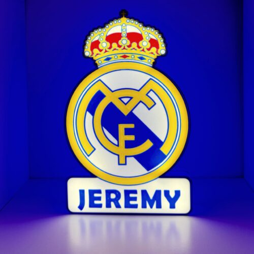 Luminoso Real Madrid CF con Nombre