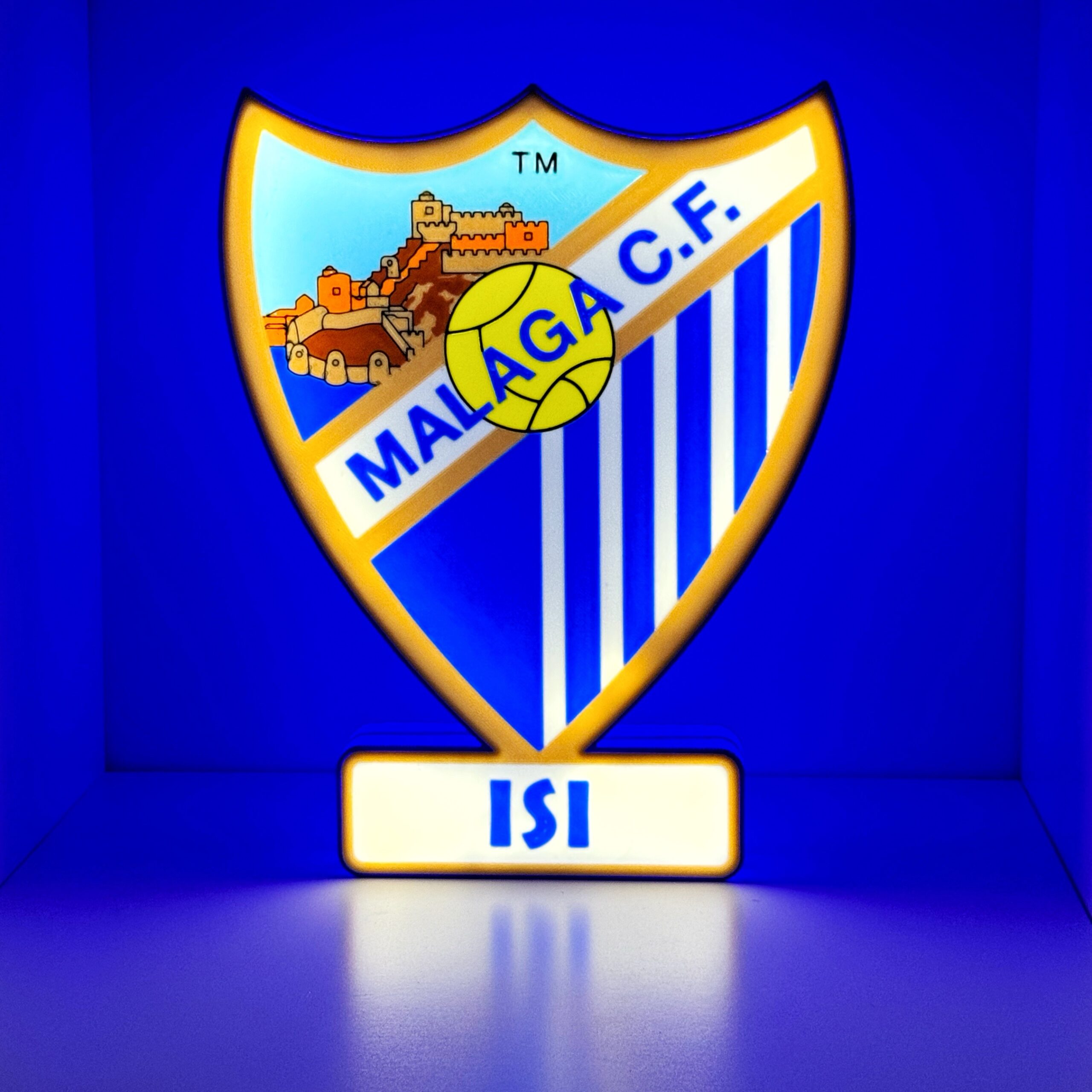 Luminoso Málaga CF con Nombre (ISI)