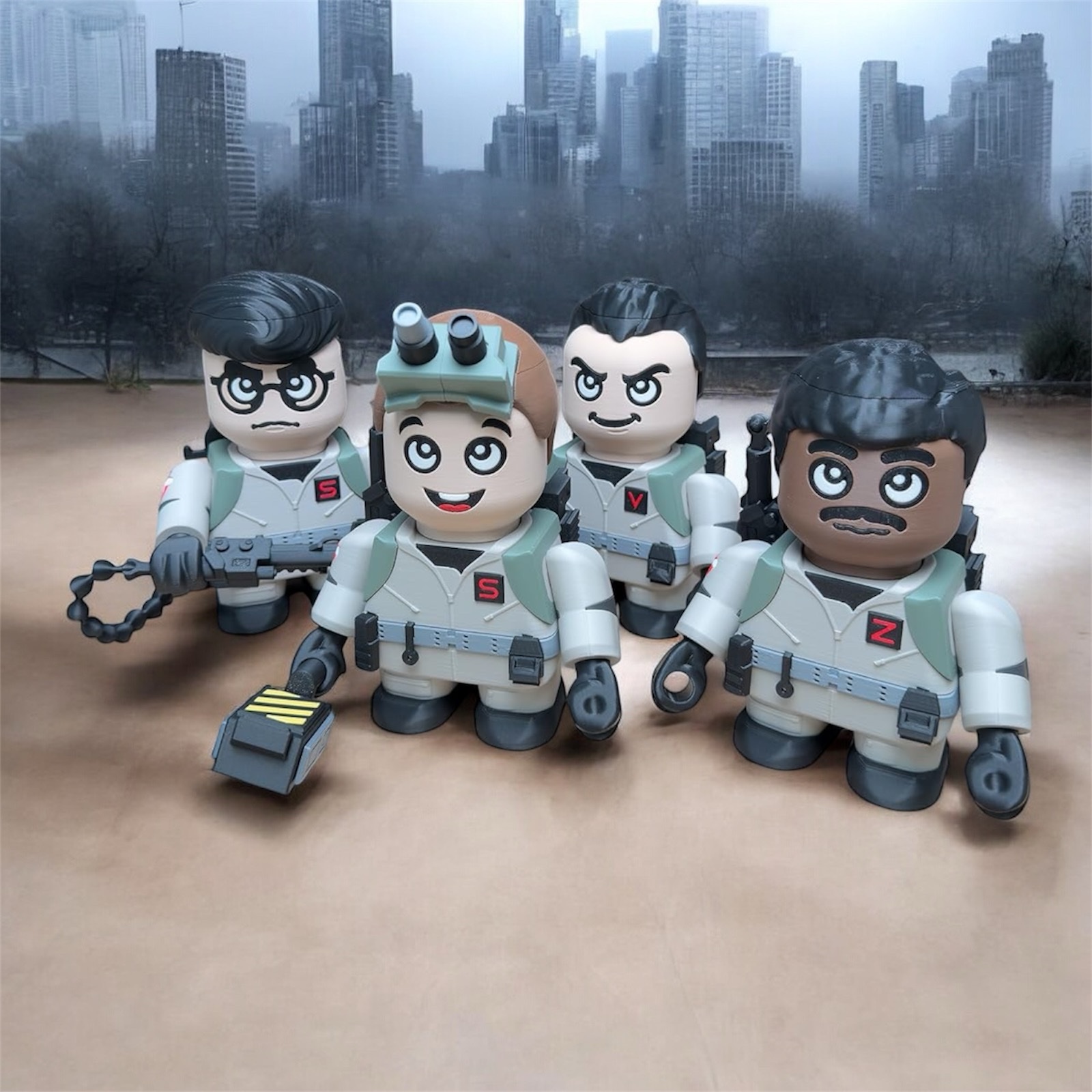 Pack Ghostbusters: Los 4 Cazafantasmas y Stay Puft - Kit para Montar