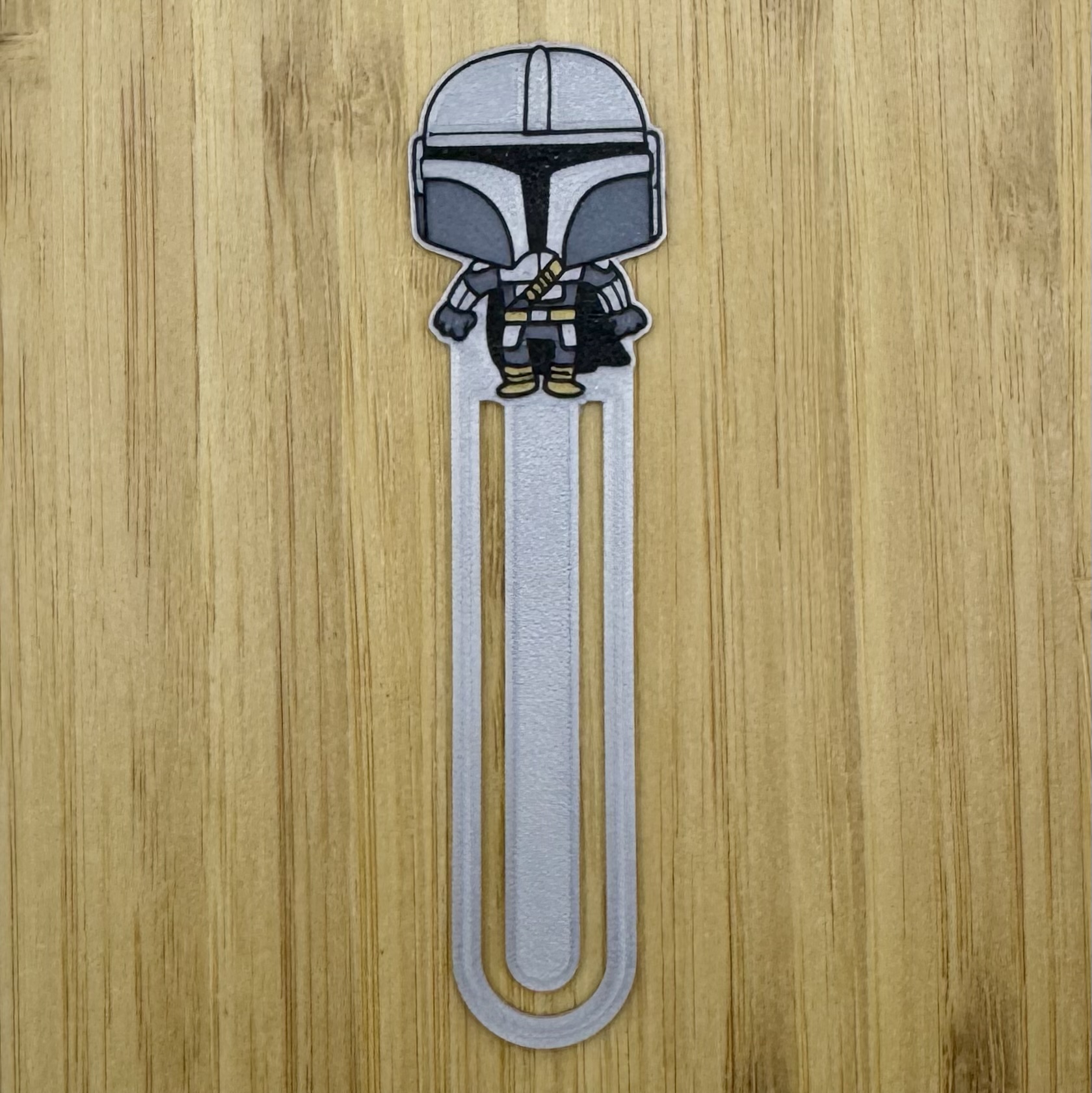 Marcapáginas Mandalorian (Kawaii)