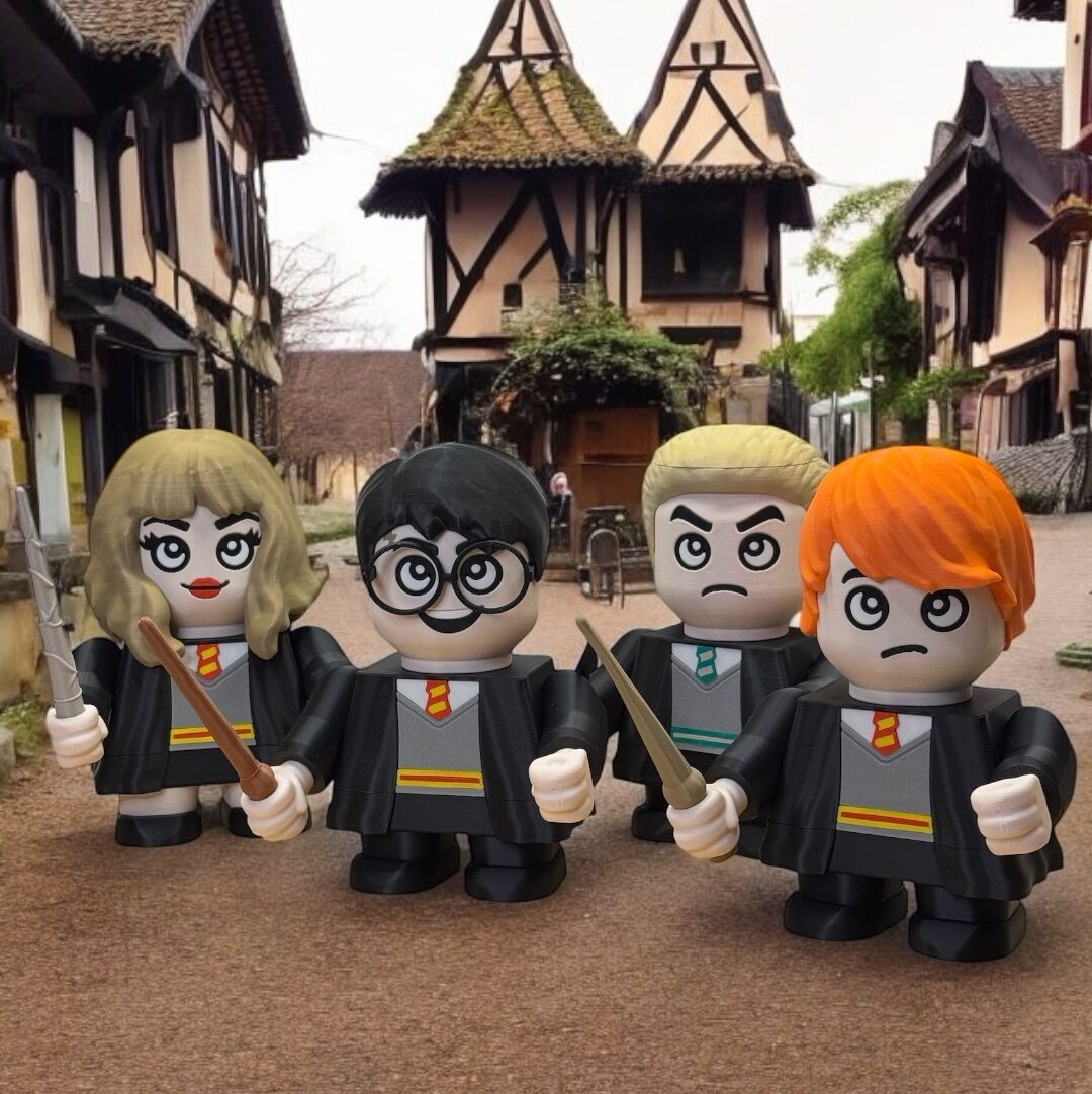 Pack Magos de Hogwarts: Harry, Hermione, Ron y Draco - Kit para Montar