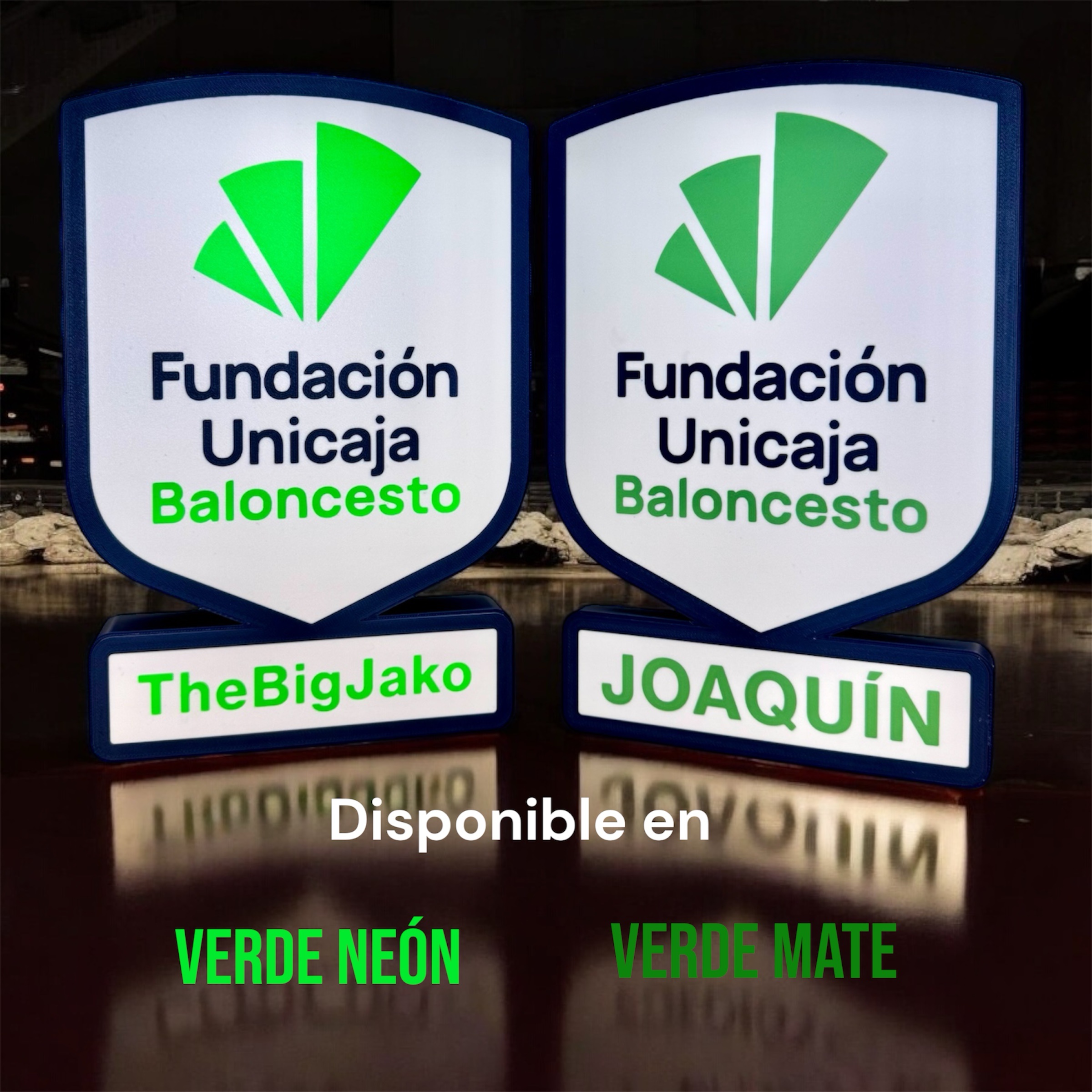 Luminoso Unicaja Baloncesto de Málaga en 2 Colores