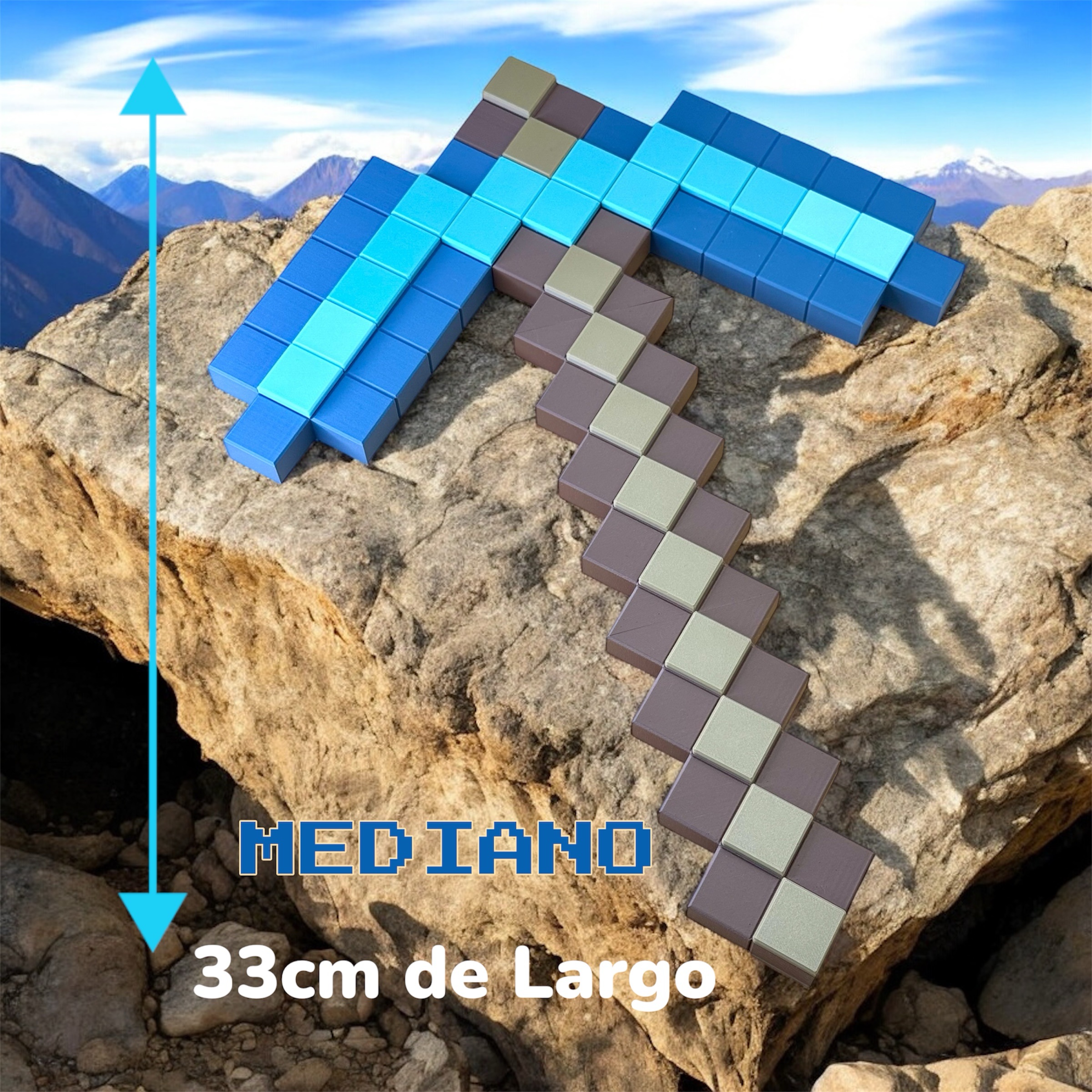 Pico de Diamante Mediano (Minecraft) - Kit para Montar