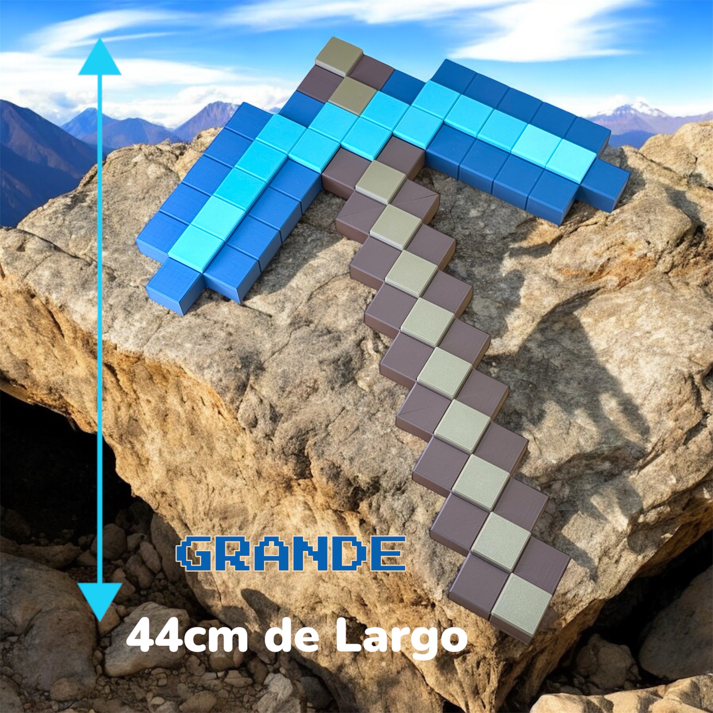 Pico de Diamante Grande (Minecraft) - Kit para Montar