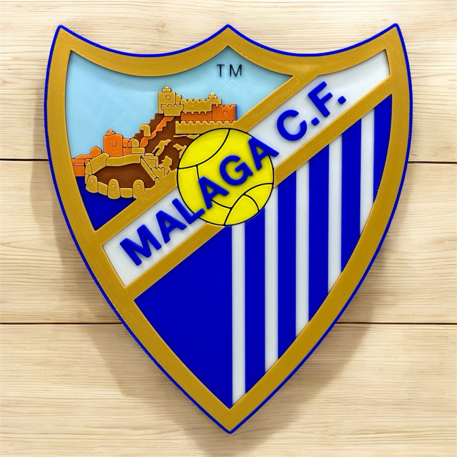 Escudo Málaga CF 3D - BokeDesign