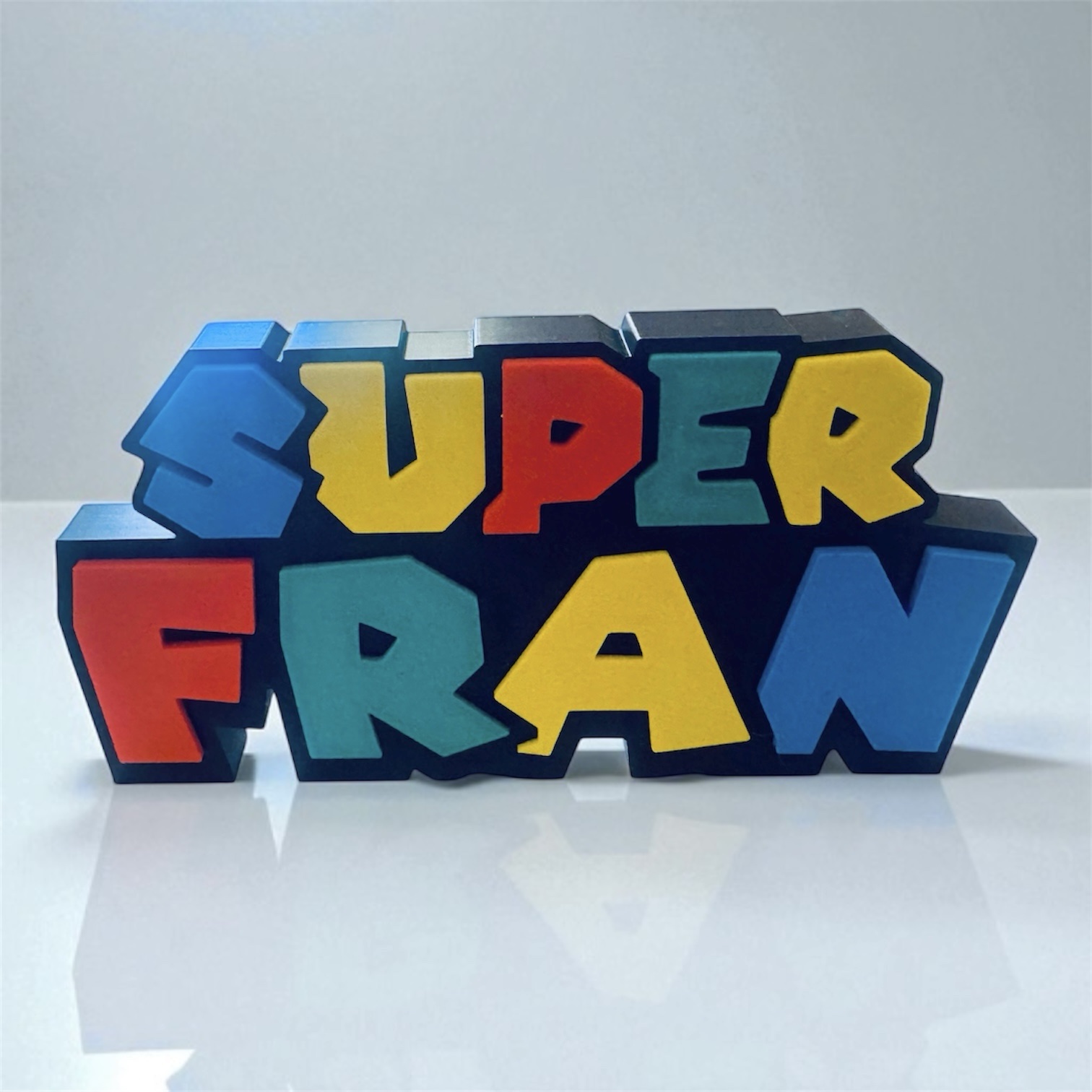 Logo Super Mario Personalizado - Super Fran